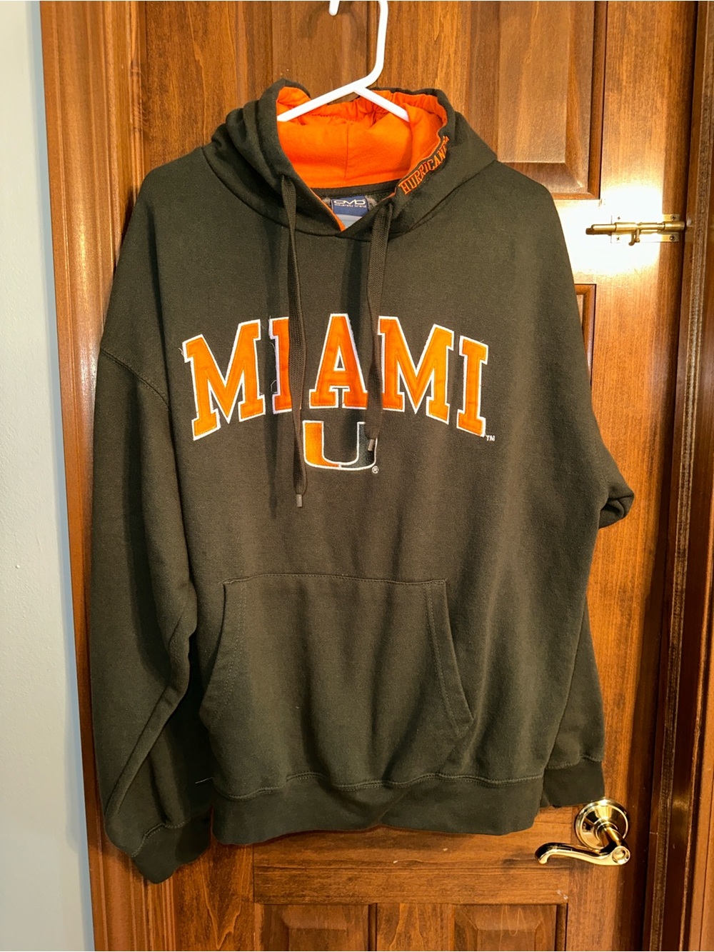 Miami University Vintage Green & Orange Crewneck Hoodie